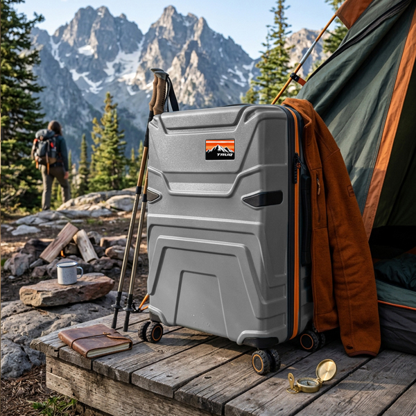 Durable travel luggage designed for long trips and rough terrain