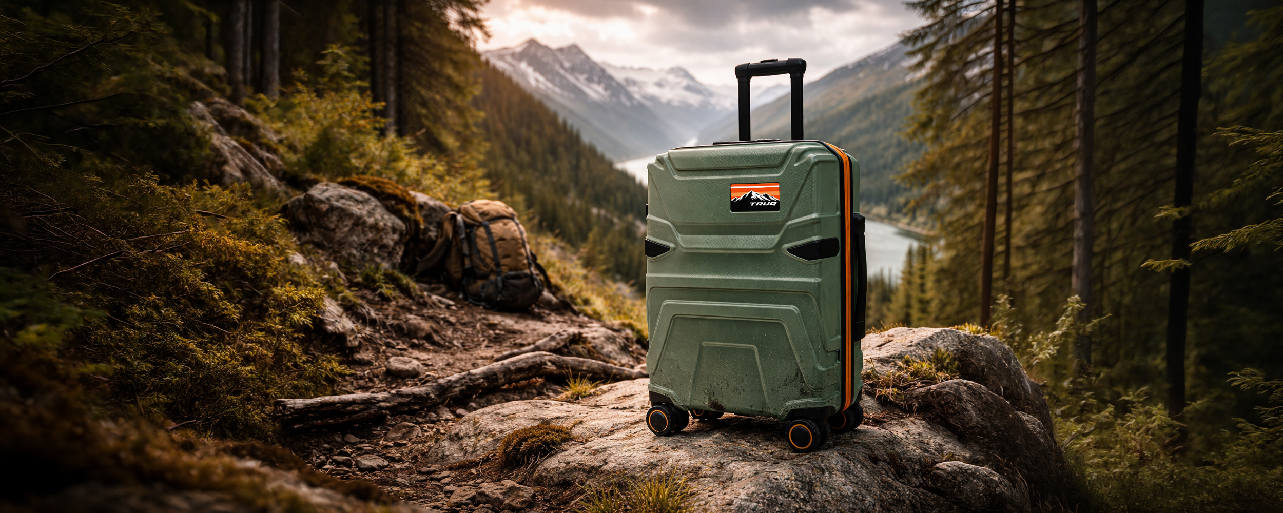 Rugged travel suitcase built for outdoor and road journeys